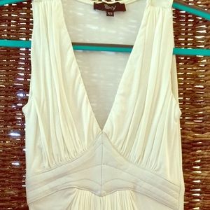 Ladies “Sky” top with leather trim